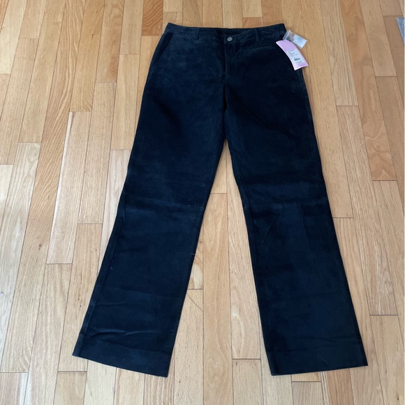 Lilly Pulitzer Pants - Lily Pulitzer suede washable black high waisted pants NWT size 6